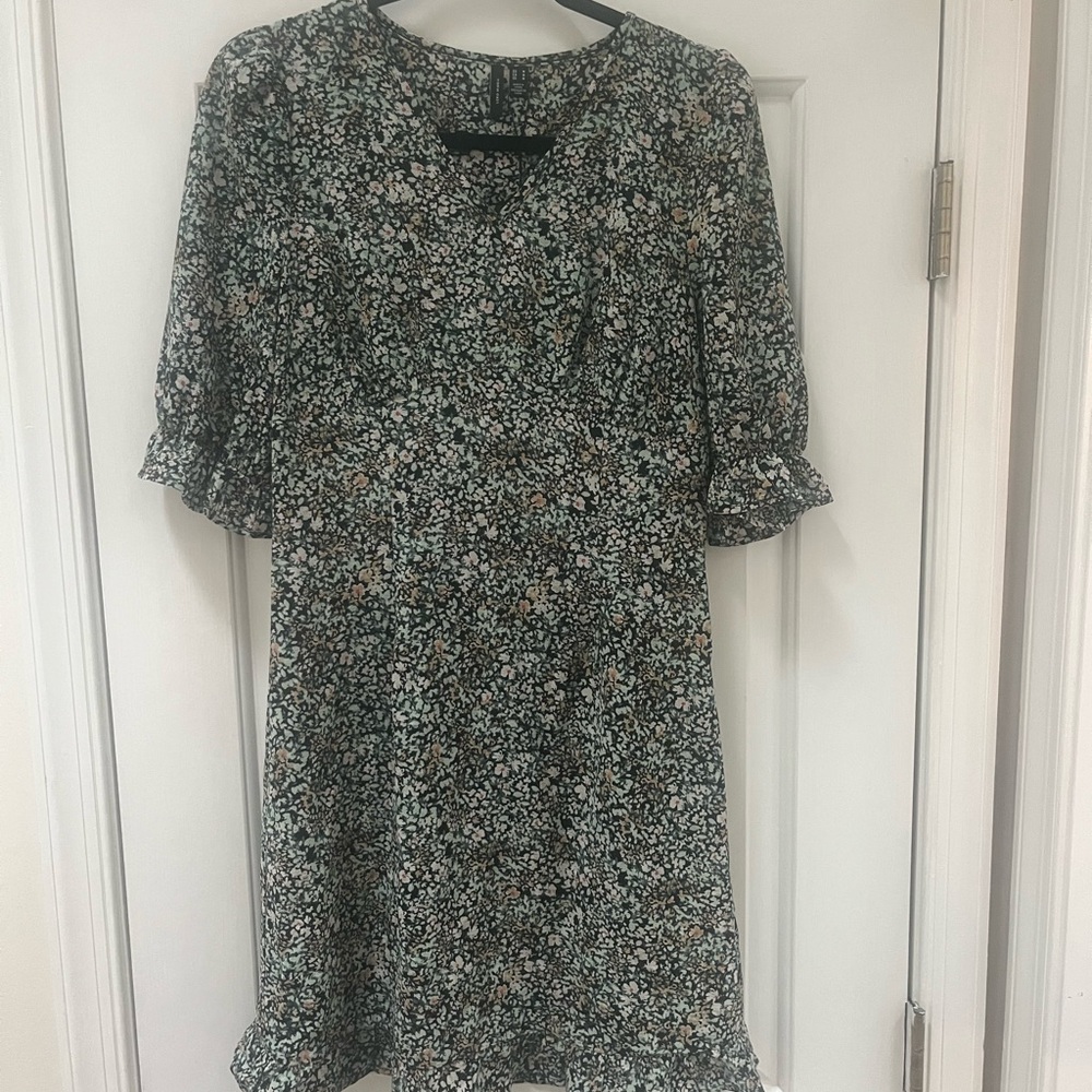 Vero Moda Green Floral Dress